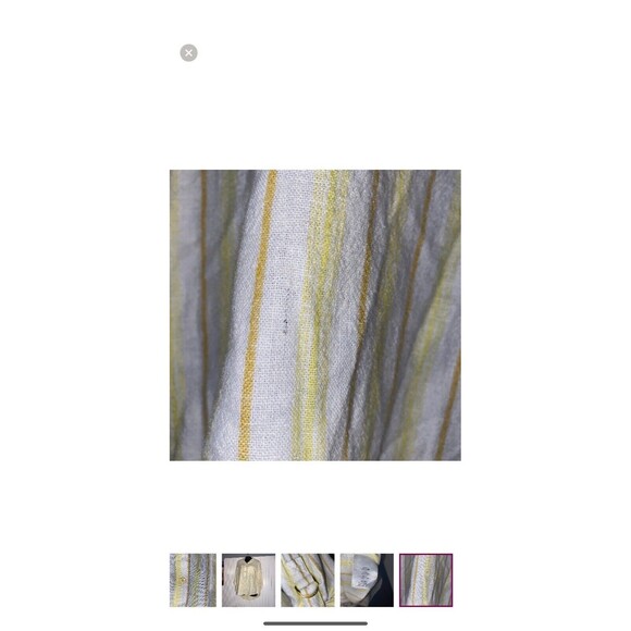 Ellen Tracy‎ Women Linen Top Large Yellow Gold Accent Buttons - Picture 9 of 10